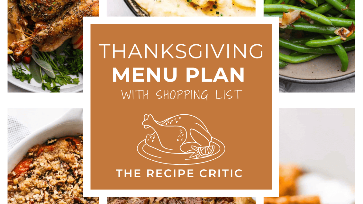 Thanksgiving Menu Plan (with Shopping List!)