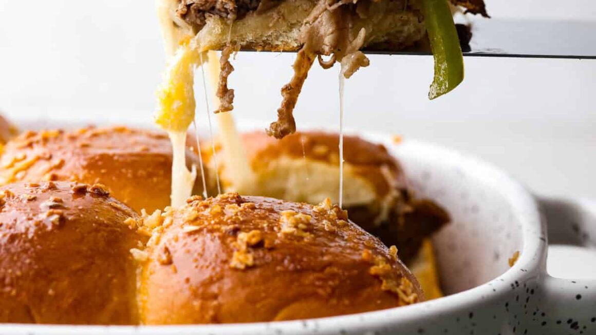 Philly Cheesesteak Sliders Recipe| The Recipe Critic